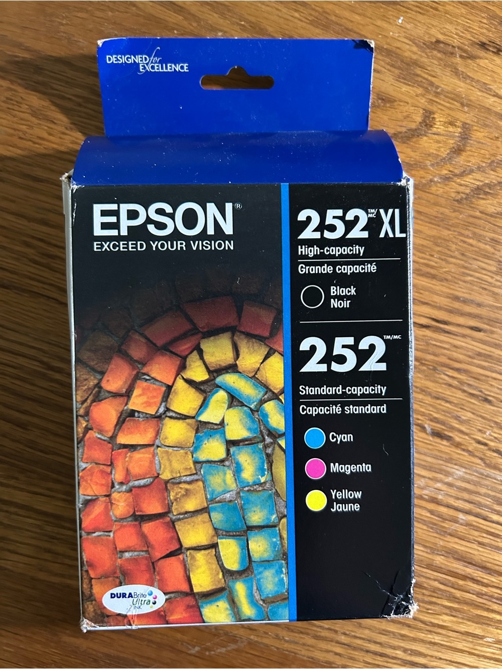 Sealed Epson 252XL Black & 252 Color Inks T252XL-BCS Exp 12/2026 UNEXPIRED